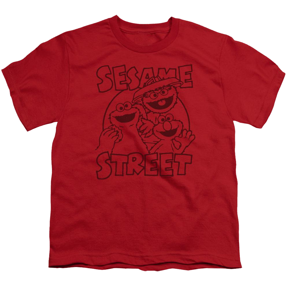 Sesame Street Group Crunch Youth T-Shirt (Ages 8-12) Youth T-Shirt (Ages 8-12) Sesame Street   