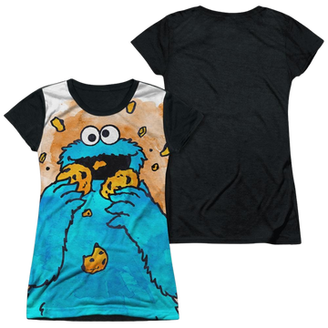 Sesame Street Cookie Crumbs Juniors Black Back T-Shirt Juniors Black Back T-Shirt Sesame Street   
