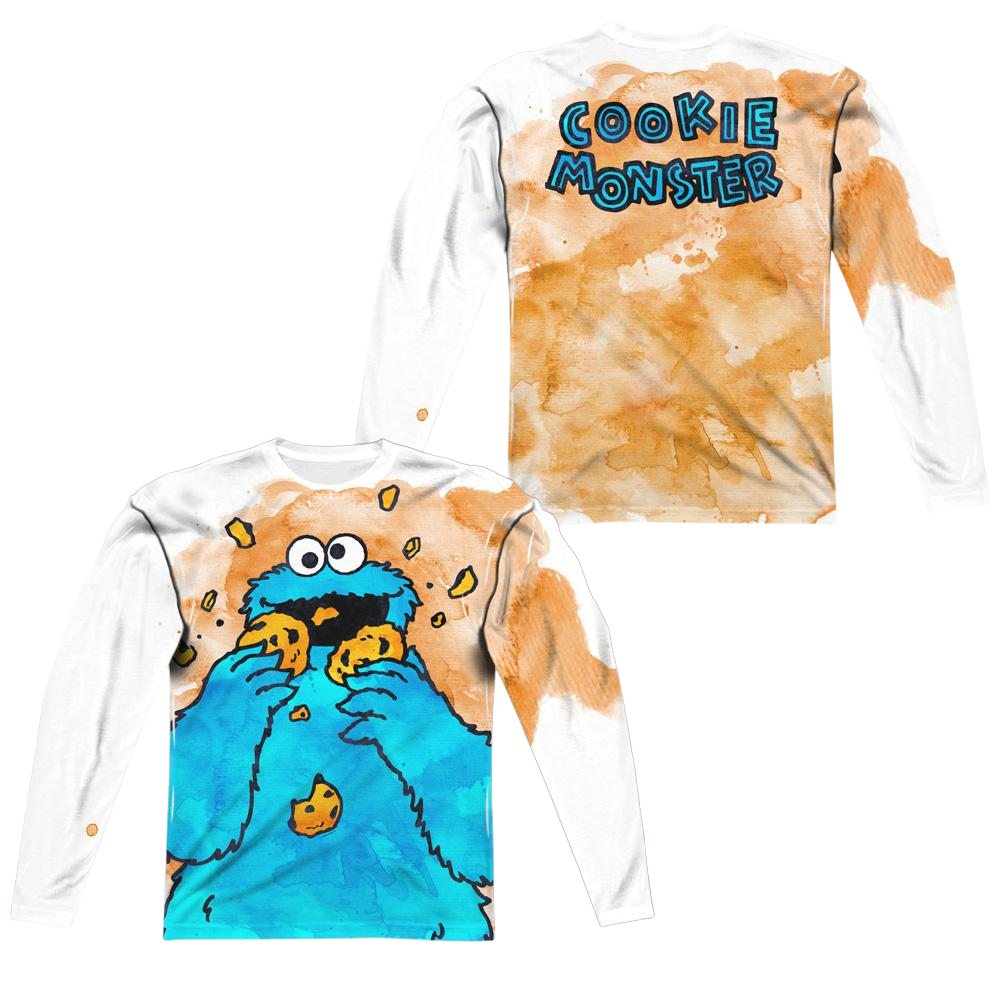 Sesame Street Cookie Crumbs Men's All-Over Print T-Shirt Men's All-Over Print Long Sleeve Sesame Street   
