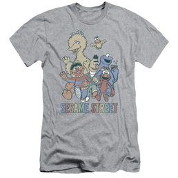 Sesame Street Colorful Group Men's Slim Fit T-Shirt Men's Slim Fit T-Shirt Sesame Street   