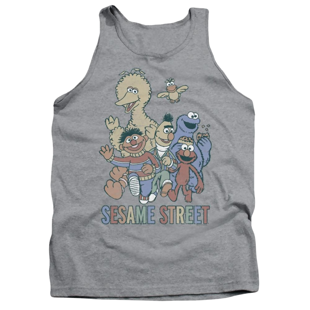 Sesame Street Colorful Group Men's Tank Men's Tank Sesame Street   