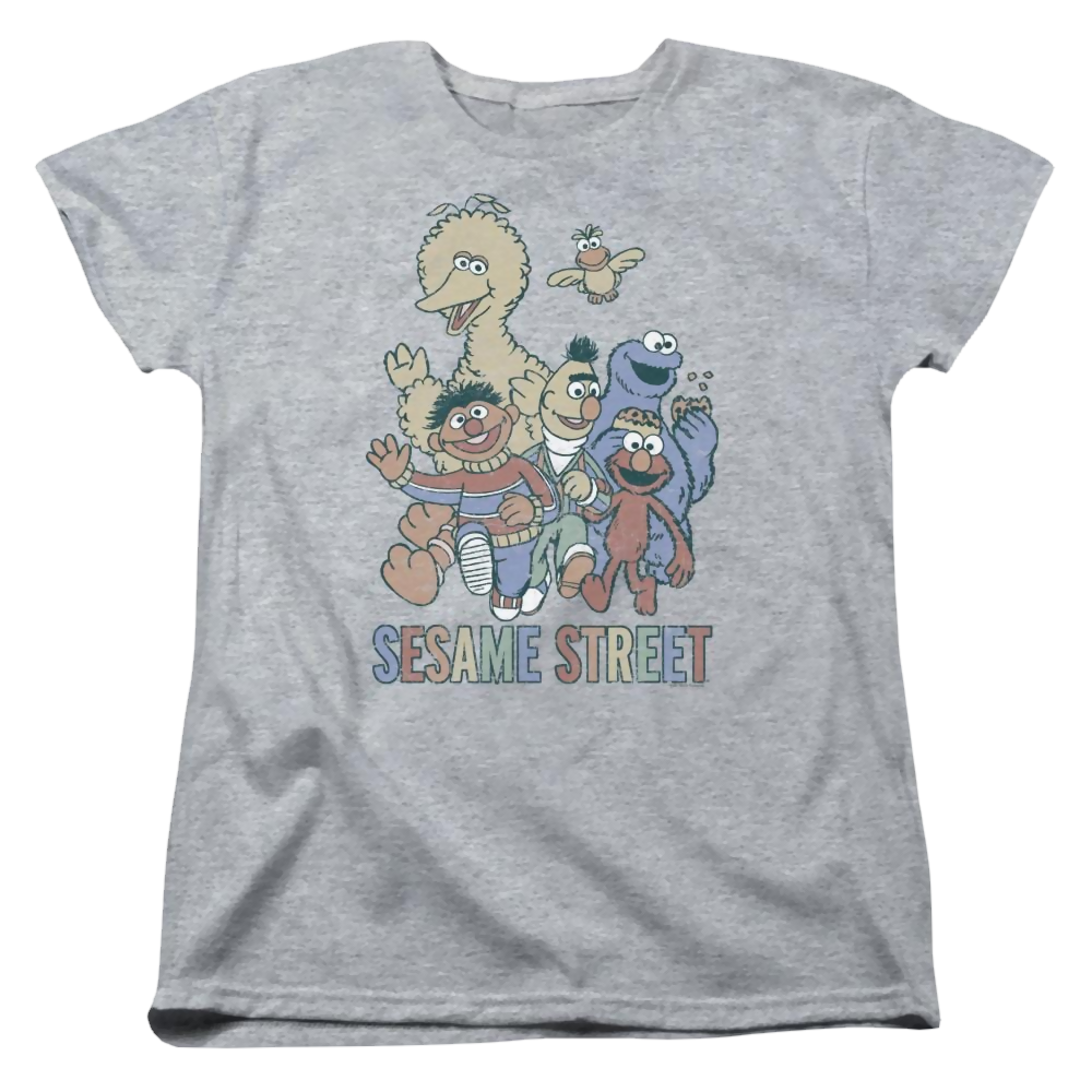 Sesame Street Colorful Group Women's T-Shirt Women's T-Shirt Sesame Street   
