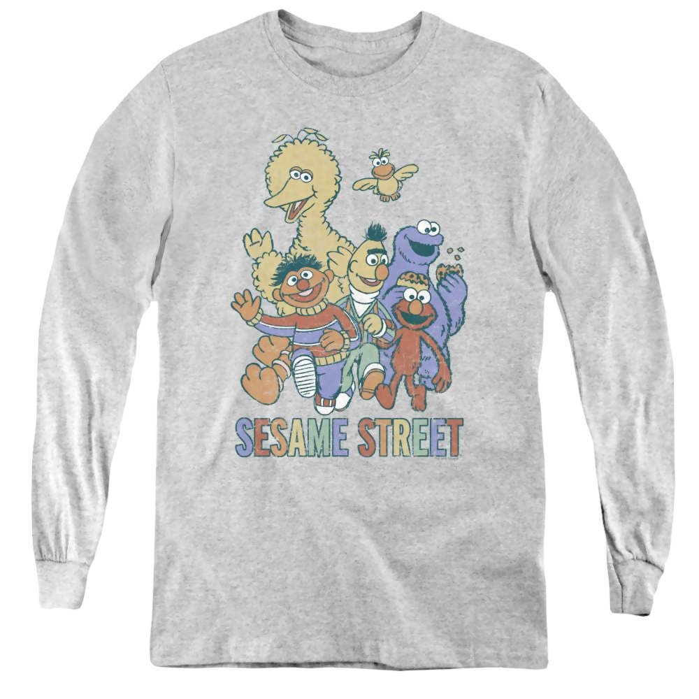 Sesame Street Colorful Group - Youth Long Sleeve T-Shirt Youth Long Sleeve T-Shirt Sesame Street   