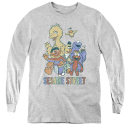 Sesame Street Colorful Group - Youth Long Sleeve T-Shirt Youth Long Sleeve T-Shirt Sesame Street   