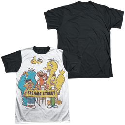 Sesame Street Block Party Men's Black Back T-Shirt Men's Black Back T-Shirt Sesame Street   