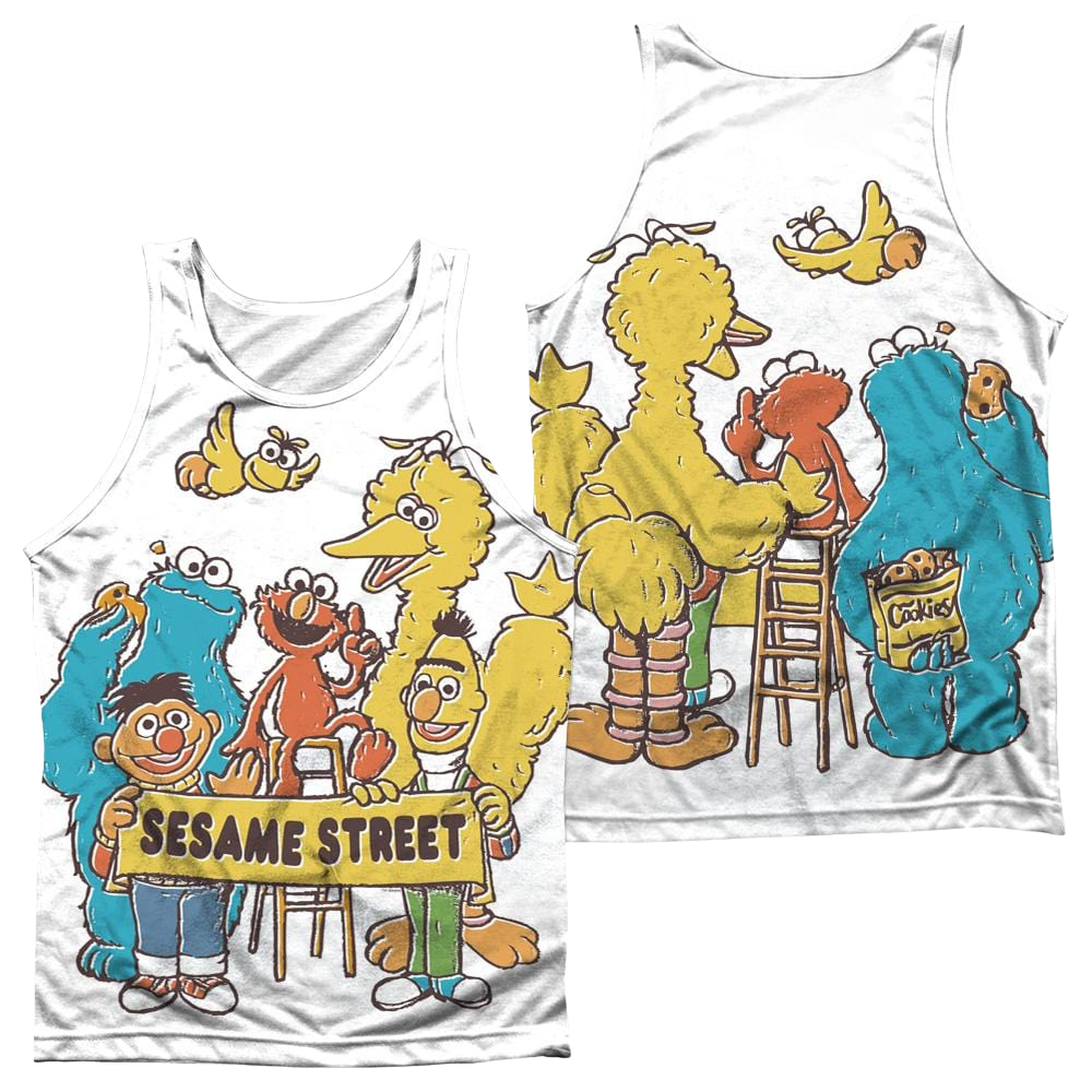 Sesame Street Block Party Men's All Over Print Tank Men's All Over Print Tank Sesame Street   