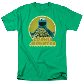 Sesame Street Cookie Iron On Men's Regular Fit T-Shirt Men's Regular Fit T-Shirt Sesame Street   