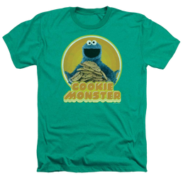 Sesame Street Cookie Iron On Men's Heather T-Shirt Men's Heather T-Shirt Sesame Street   