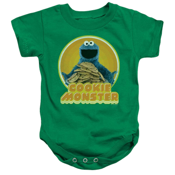 Sesame Street Cookie Iron On Baby Bodysuit Baby Bodysuit Sesame Street   