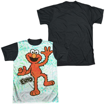 Sesame Street Elmo Scribble men's black back t-shirt