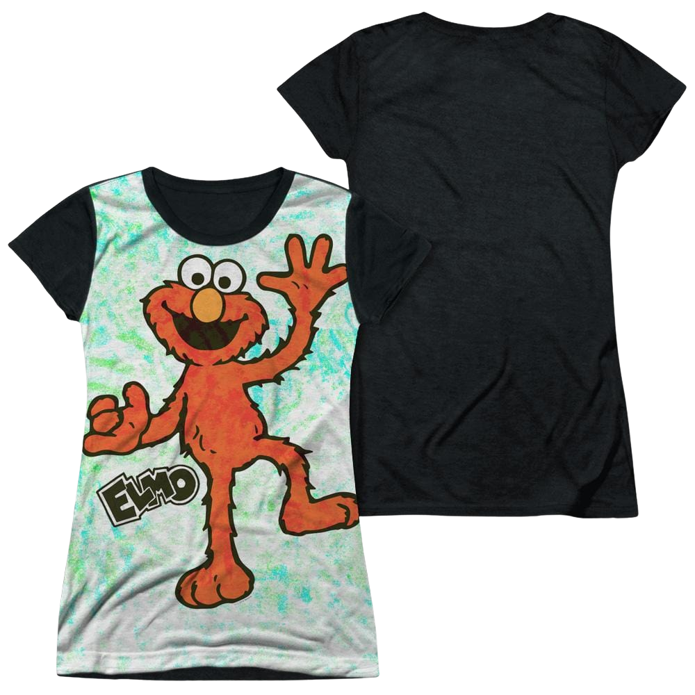 Sesame Street Elmo Scribble Juniors Black Back T-Shirt Juniors Black Back T-Shirt Sesame Street   