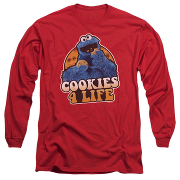 Sesame Street Cookies 4 Life Men's Long Sleeve T-Shirt Men's Long Sleeve T-Shirt Sesame Street   
