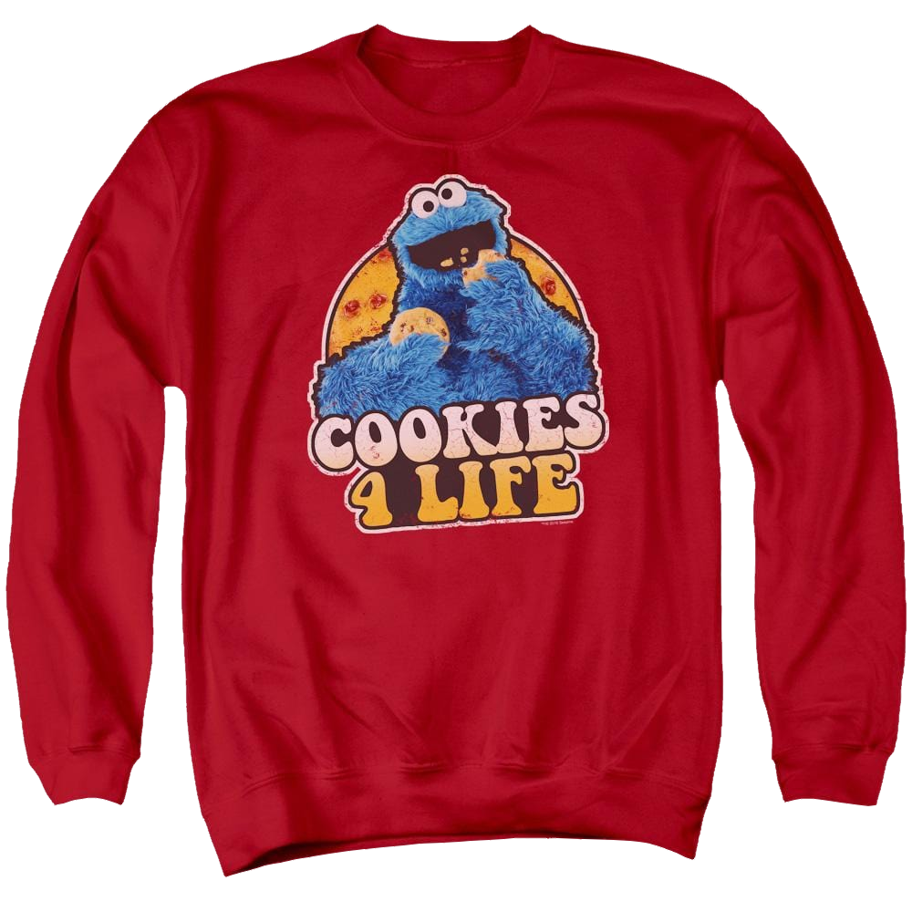 Sesame Street Cookies 4 Life Men's Crewneck Sweatshirt Men's Crewneck Sweatshirt Sesame Street   