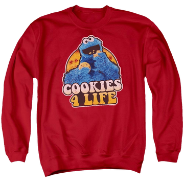 Sesame Street Cookies 4 Life Men's Crewneck Sweatshirt Men's Crewneck Sweatshirt Sesame Street   