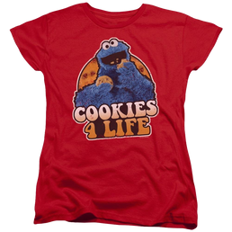 Sesame Street Cookies 4 Life Women's T-Shirt Women's T-Shirt Sesame Street   