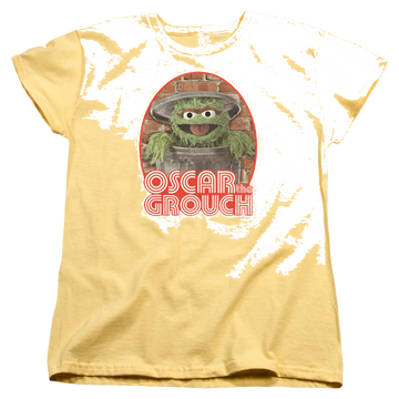 Banana women's t-shirt with Sesame Street Oscar Iron On graphic