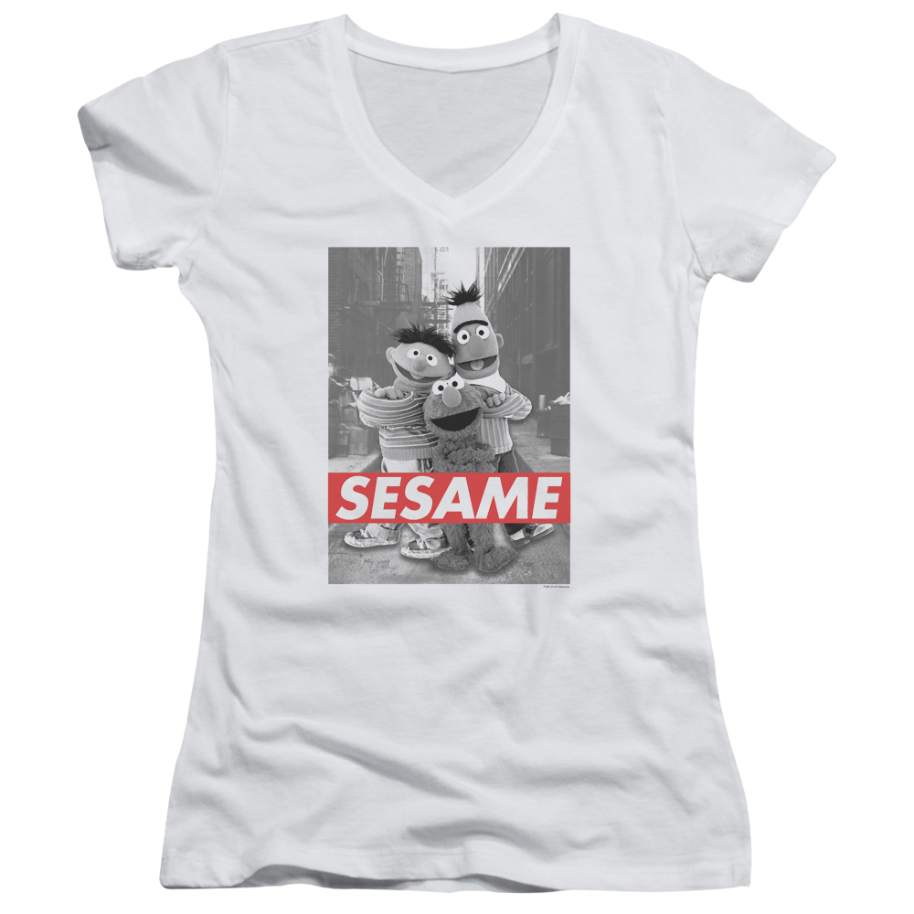 Sesame Street Sesame Juniors V-Neck T-Shirt Juniors V-Neck T-Shirt Sesame Street   
