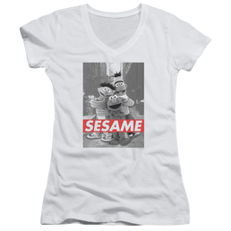 Sesame Street Sesame Juniors V-Neck T-Shirt Juniors V-Neck T-Shirt Sesame Street   
