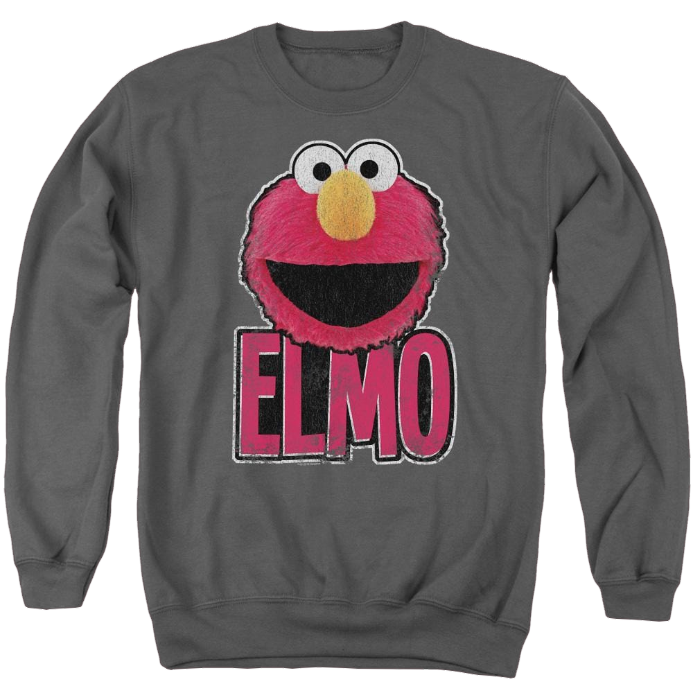 Sesame Street Elmo Smile Men's Crewneck Sweatshirt Men's Crewneck Sweatshirt Sesame Street   