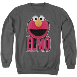 Sesame Street Elmo Smile Men's Crewneck Sweatshirt Men's Crewneck Sweatshirt Sesame Street   