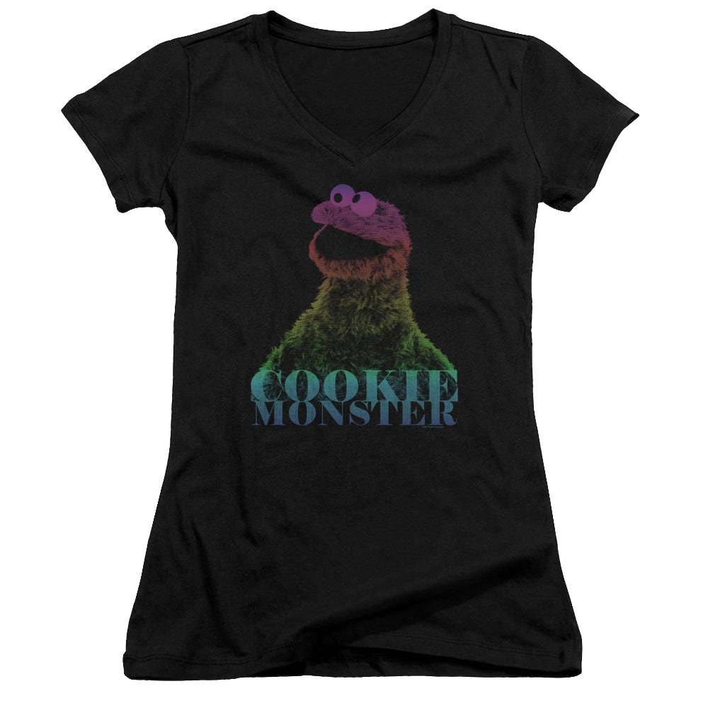 Sesame Street Cm Halftone Juniors V-Neck T-Shirt Juniors V-Neck T-Shirt Sesame Street   