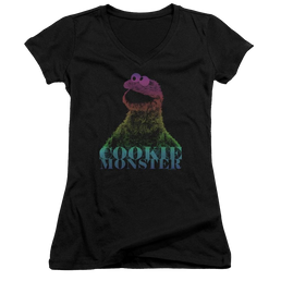 Sesame Street Cm Halftone Juniors V-Neck T-Shirt Juniors V-Neck T-Shirt Sesame Street   