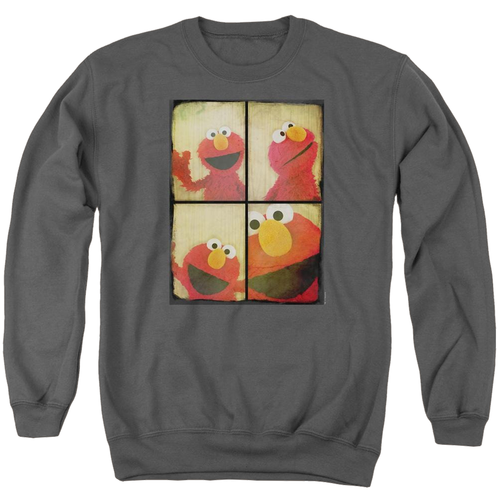 Sesame Street Photo Booth Elmo Men's Crewneck Sweatshirt Men's Crewneck Sweatshirt Sesame Street   
