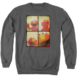 Sesame Street Photo Booth Elmo Men's Crewneck Sweatshirt Men's Crewneck Sweatshirt Sesame Street   