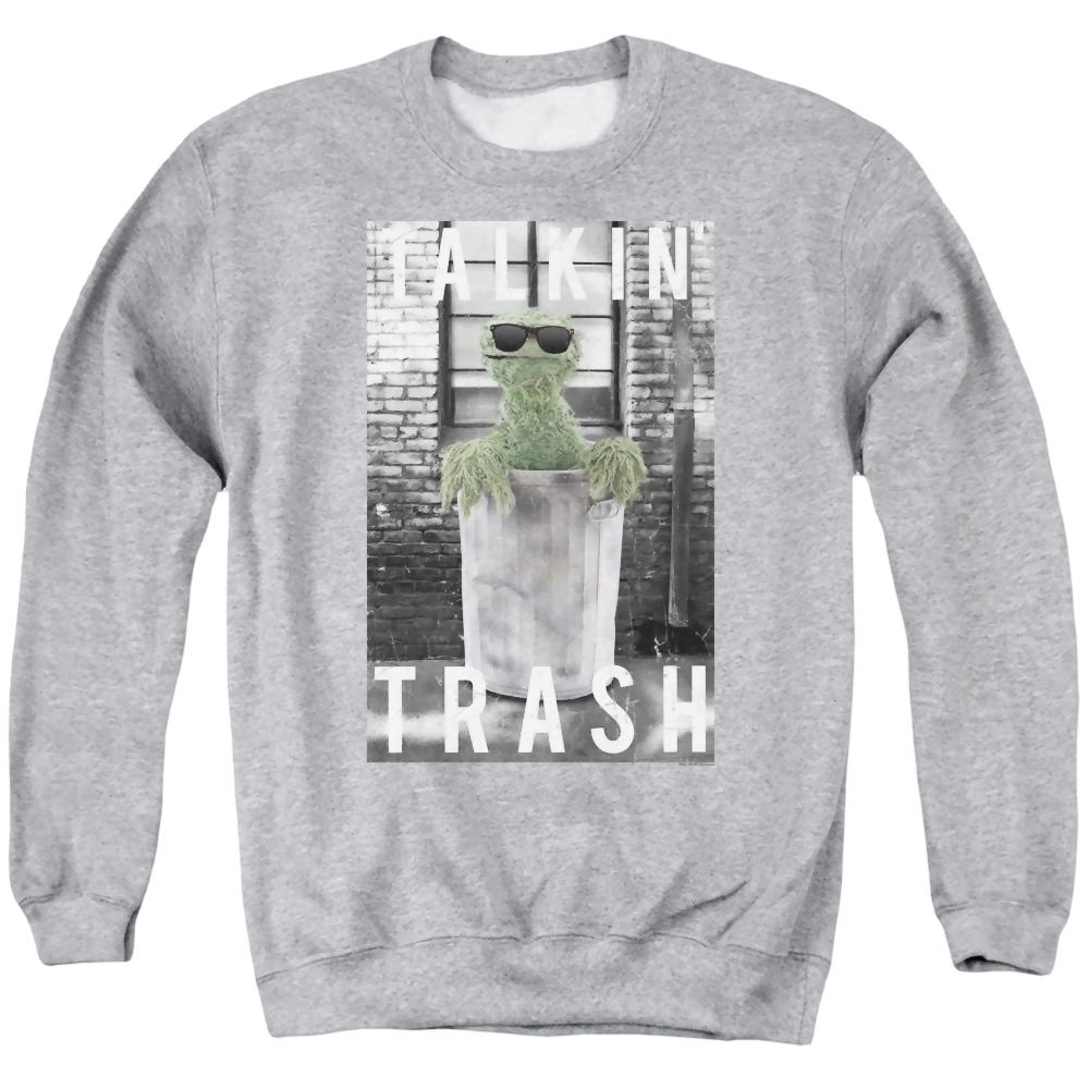 Sesame Street Talkin Trash Men's Crewneck Sweatshirt Men's Crewneck Sweatshirt Sesame Street   
