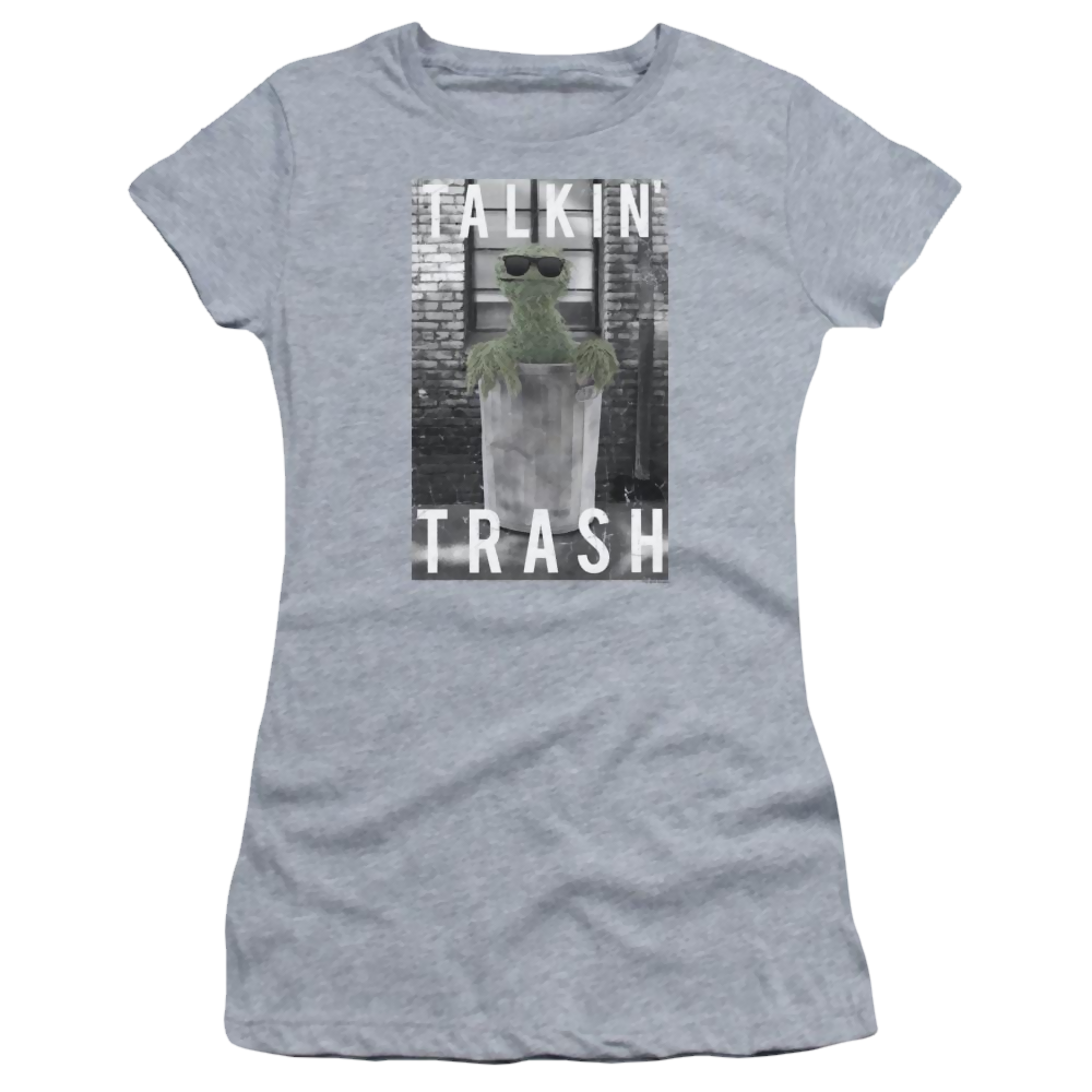 Sesame Street Talkin Trash Juniors T-Shirt Juniors T-Shirt Sesame Street   