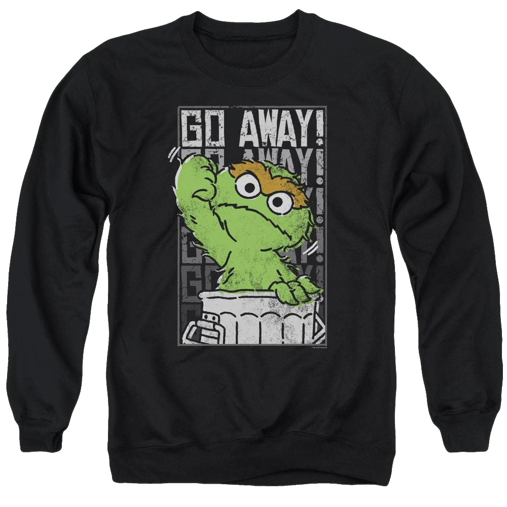 Sesame Street Go Away Men's Crewneck Sweatshirt Men's Crewneck Sweatshirt Sesame Street   