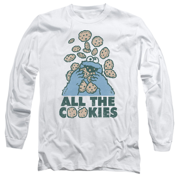 Sesame Street All The Cookies Men's Long Sleeve T-Shirt Men's Long Sleeve T-Shirt Sesame Street   