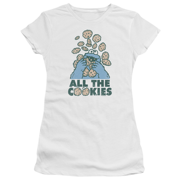 Sesame Street All The Cookies Juniors T-Shirt Juniors T-Shirt Sesame Street   
