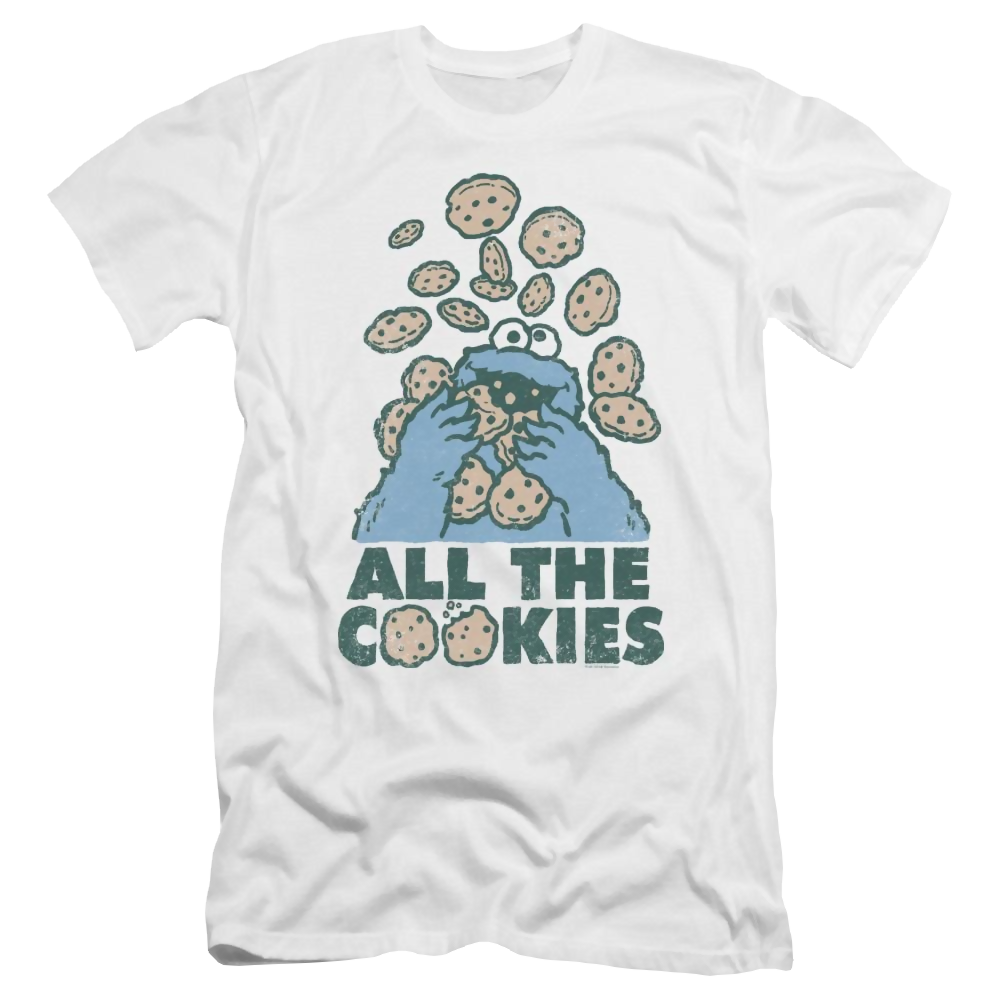 Sesame Street All The Cookies Men's Premium Slim Fit T-Shirt Men's Premium Slim Fit T-Shirt Sesame Street   