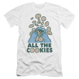 Sesame Street All The Cookies Men's Premium Slim Fit T-Shirt Men's Premium Slim Fit T-Shirt Sesame Street   