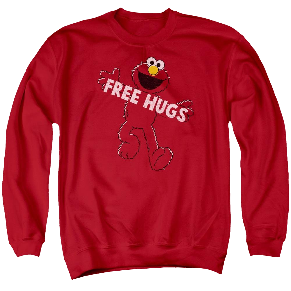 Sesame Street Free Hugs Men's Crewneck Sweatshirt Men's Crewneck Sweatshirt Sesame Street   