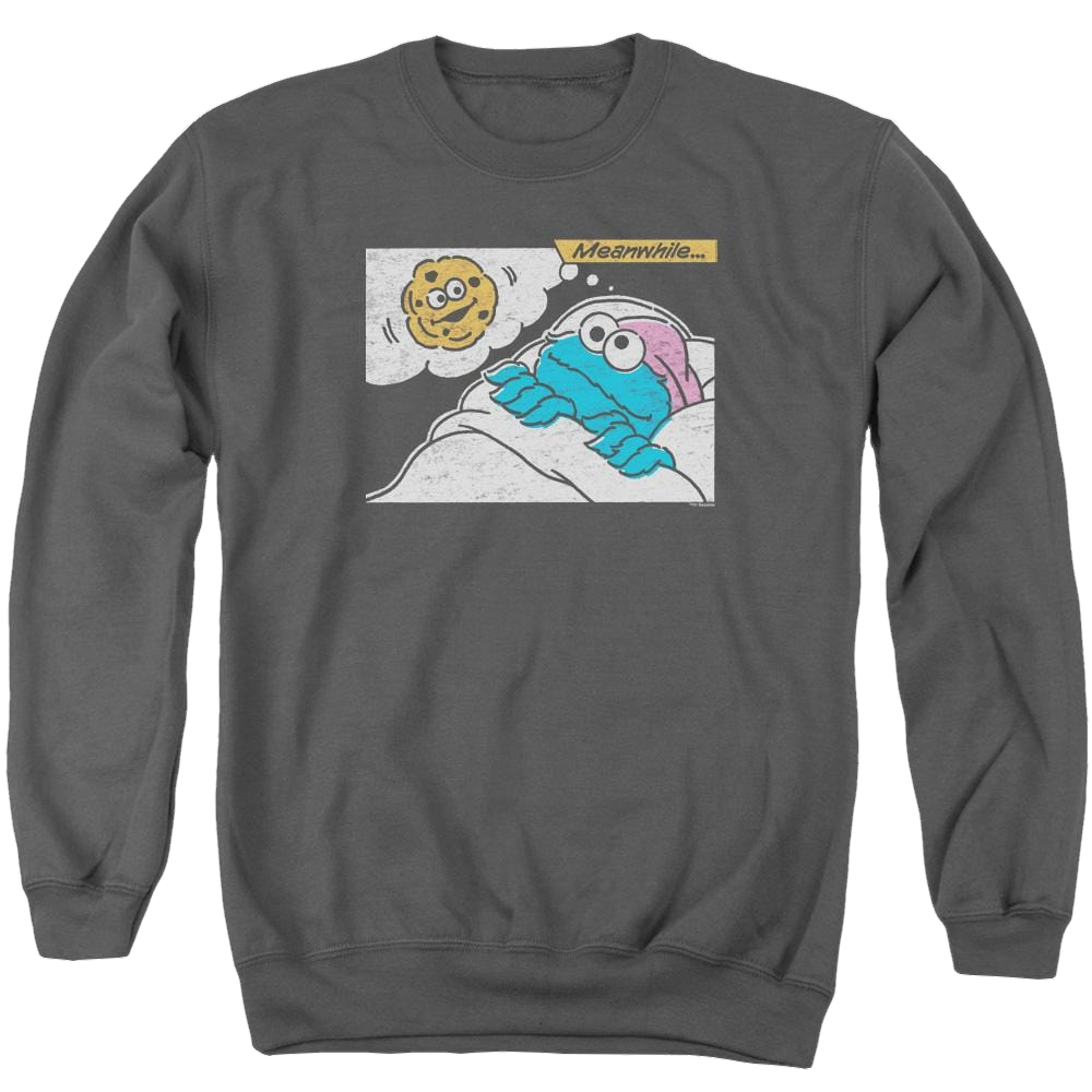 Sesame Street Meanwhile Men's Crewneck Sweatshirt Men's Crewneck Sweatshirt Sesame Street   