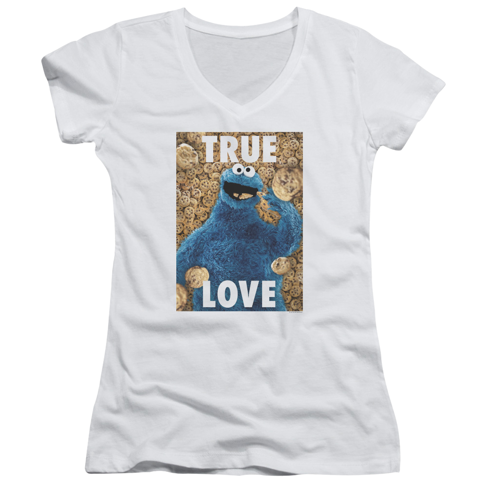 Sesame Street Beautiful Cookies Juniors V-Neck T-Shirt Juniors V-Neck T-Shirt Sesame Street   
