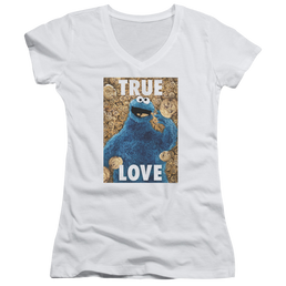 Sesame Street Beautiful Cookies Juniors V-Neck T-Shirt Juniors V-Neck T-Shirt Sesame Street   