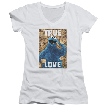Sesame Street Beautiful Cookies Juniors V-Neck T-Shirt Juniors V-Neck T-Shirt Sesame Street   