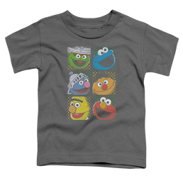 Sesame Street Group Squares - Kid's T-Shirt Kid's T-Shirt (Ages 4-7) Sesame Street   