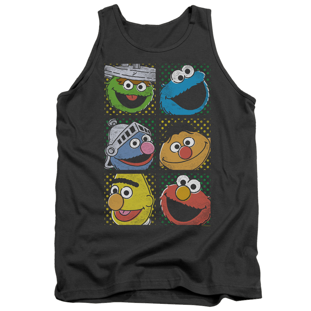Sesame Street Group Squares - Men's Tank Top Men's Tank Sesame Street   