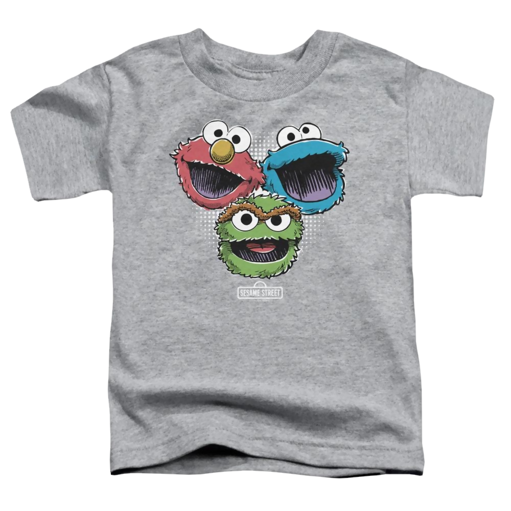 Sesame Street Halftone Heads Toddler T-Shirt Toddler T-Shirt Sesame Street   