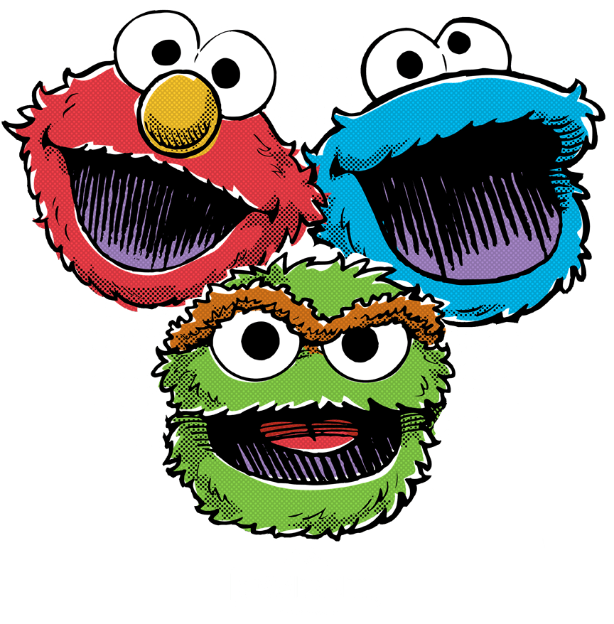 Sesame Street Halftone Heads Women's T-Shirt Women's T-Shirt Sesame Street   