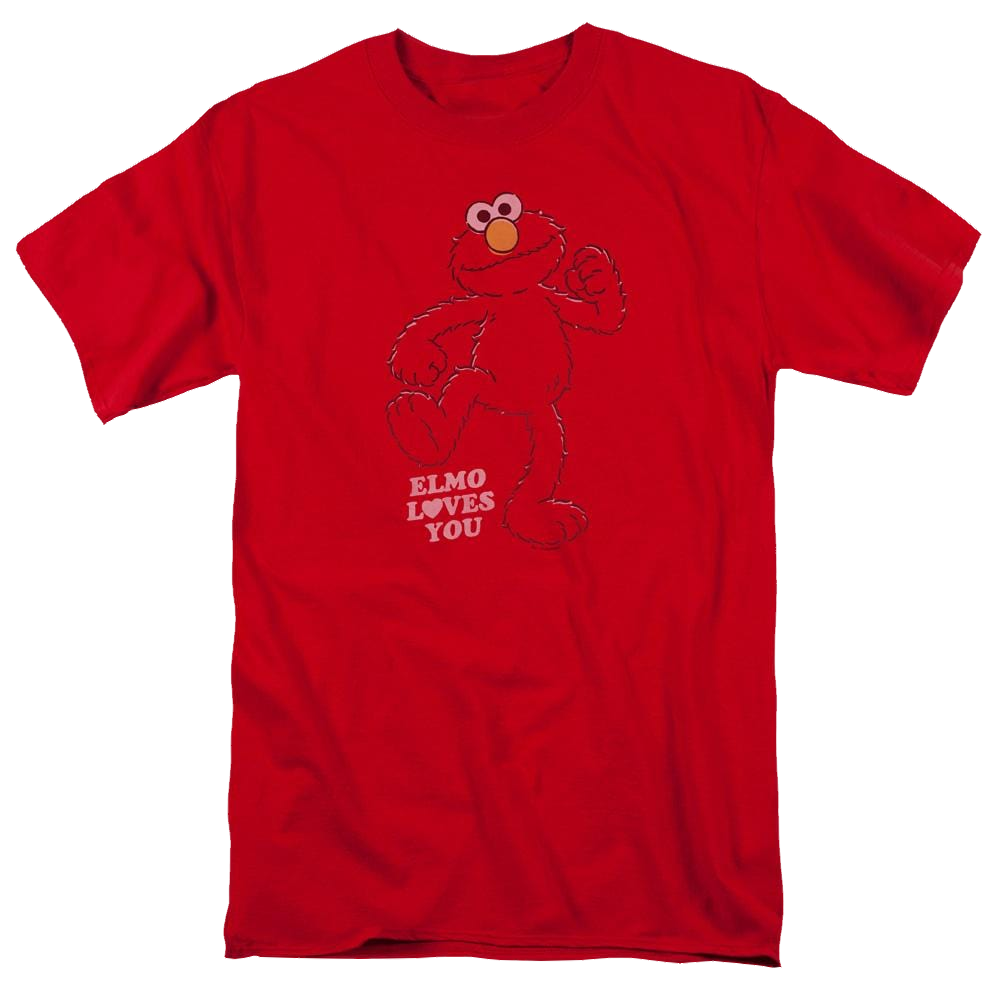 Sesame Street Elmo Loves You Men's Regular Fit T-Shirt Men's Regular Fit T-Shirt Sesame Street   