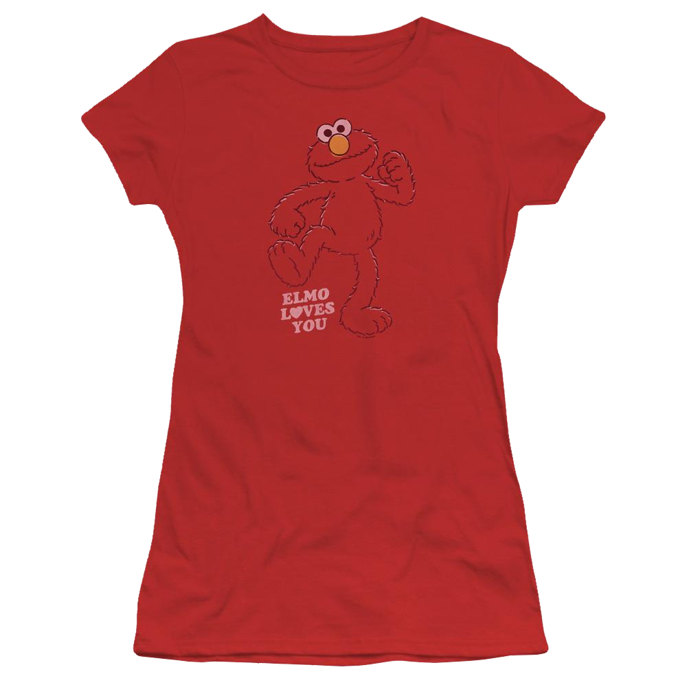 Sesame Street Elmo Loves You Juniors T-Shirt Juniors T-Shirt Sesame Street   