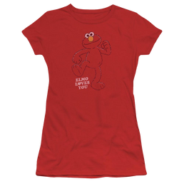 Sesame Street Elmo Loves You Juniors T-Shirt Juniors T-Shirt Sesame Street   