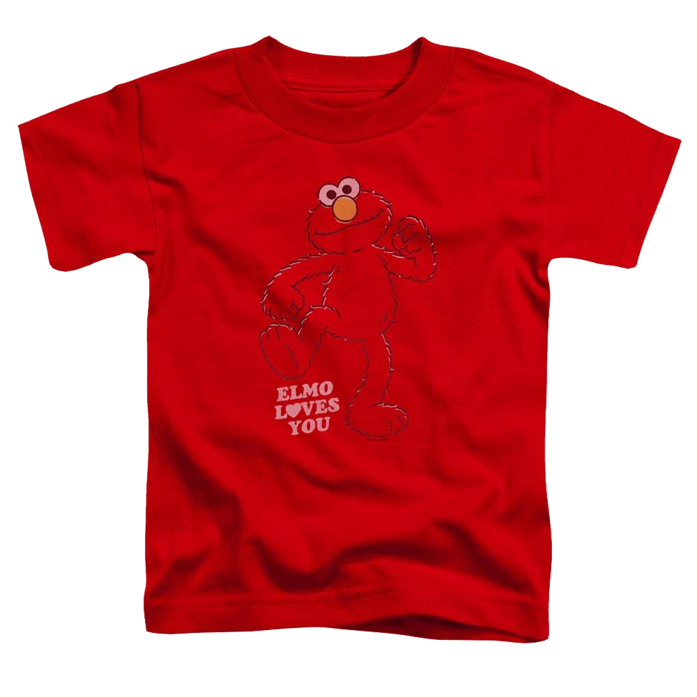Sesame Street Elmo Loves You Toddler T-Shirt Toddler T-Shirt Sesame Street   