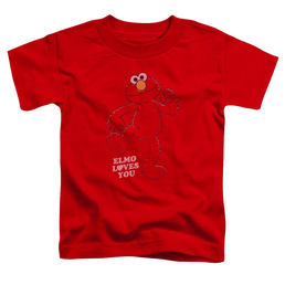 Sesame Street Elmo Loves You Toddler T-Shirt Toddler T-Shirt Sesame Street   