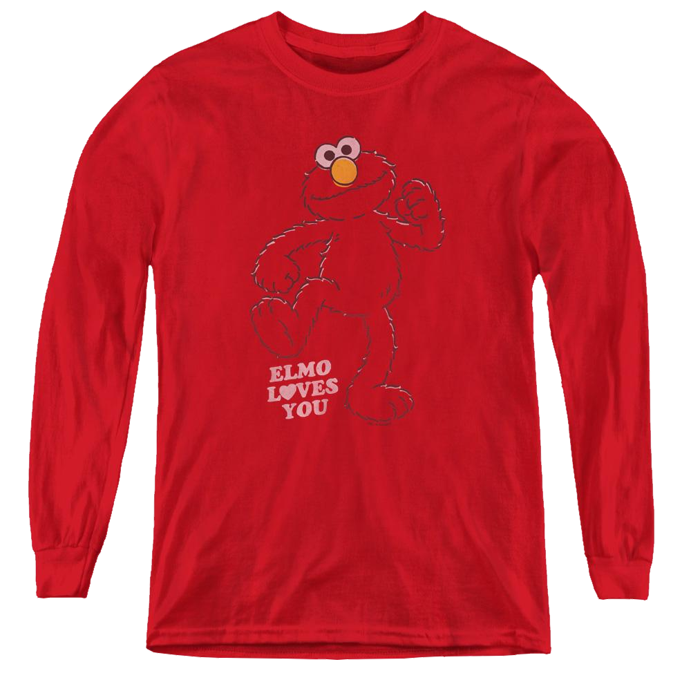 Sesame Street Elmo Loves You - Youth Long Sleeve T-Shirt Youth Long Sleeve T-Shirt Sesame Street   